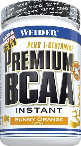 Weider, Premium BCAA + L-Glutamine, 500 g, Sunny Orange