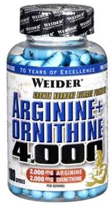 Weider, Arginine + Ortnithine 4.000, 180 kapslí